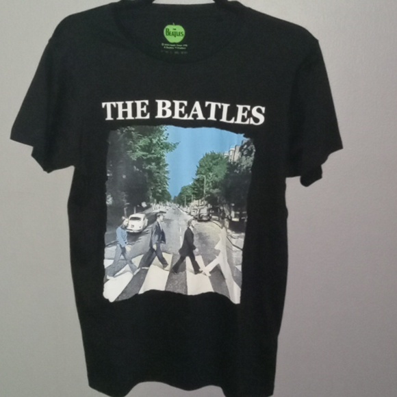 💎 NWOT The Beatles Black Short Sleeve Tee Shirt Small - Picture 2 of 3